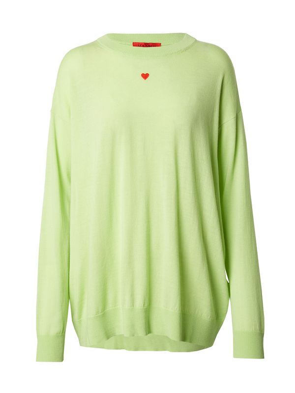 MAX&Co. MAX&Co. Пуловер 'DERRIK'  светлозелено / червено