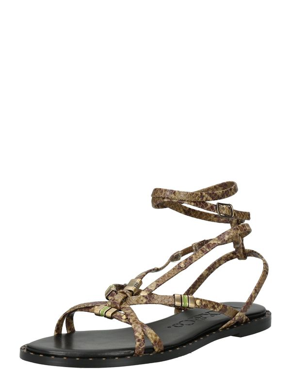 MAX&Co. MAX&Co. Сандали с каишка 'STUDPALM'  злато / зелено / тъмнозелено