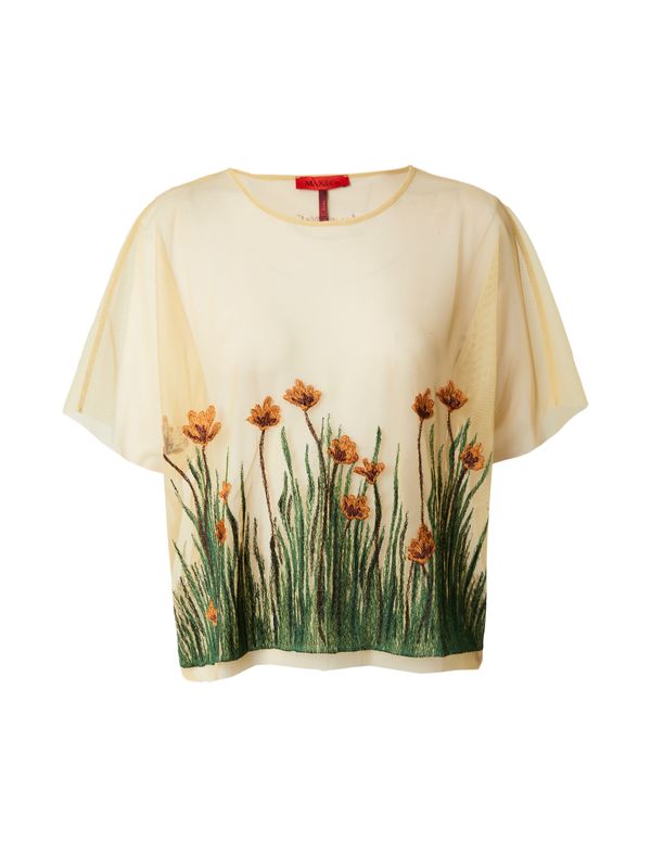 MAX&Co. MAX&Co. Тениска 'SPRINGBLOSSOM'  жълто / пастелно жълто / зелено