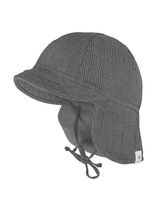 MAXIMO MAXIMO Шапка с периферия  антрацитно черно / бяло / мръсно бяло