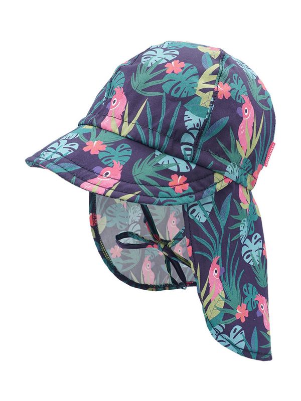 MAXIMO MAXIMO Шапка с периферия  нейви синьо / смарагдово зелено / пъстро