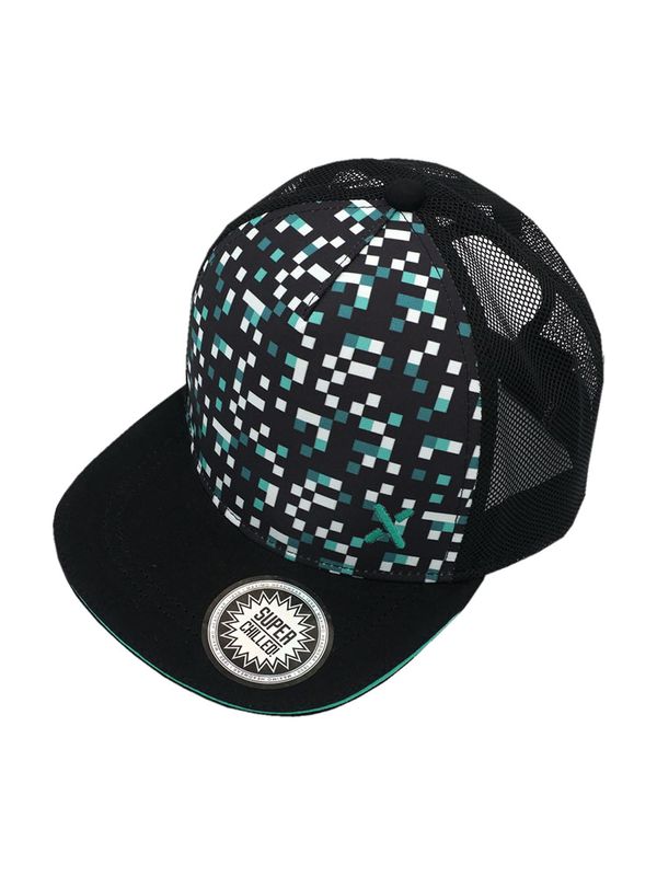 MAXIMO MAXIMO Шапка с периферия  смарагдово зелено / черно / бяло