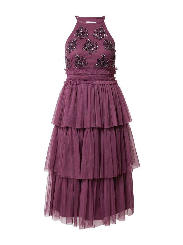 Maya Deluxe Maya Deluxe Рокля за коктейл  мед / сребърно сиво / боровинка / тъмнолилаво