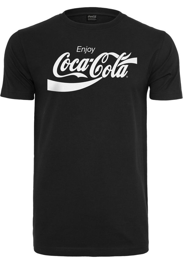 Merchcode Merchcode Тениска 'Coca Cola'  черно / бяло