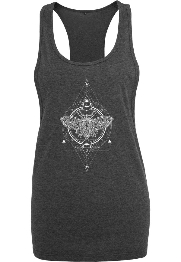 Merchcode Merchcode Топ  тъмносиво / бяло