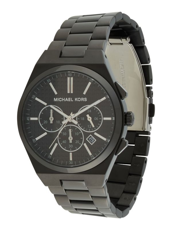 Michael Kors Michael Kors Аналогов часовник 'LENNOX'  черно / сребърно