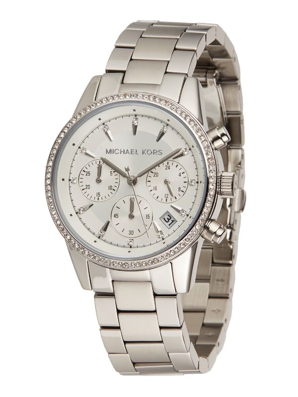 Michael Kors Michael Kors Аналогов часовник 'MK6428'  сребърно / бяло