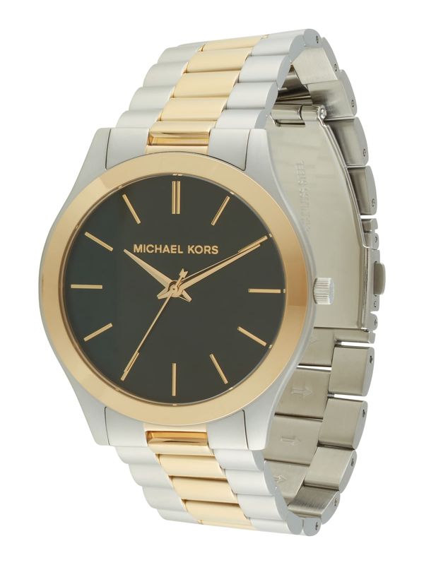 Michael Kors Michael Kors Аналогов часовник 'SLIM RUNWAY'  злато / смарагдово зелено / сребърно