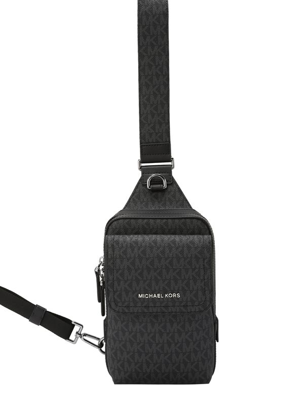 Michael Kors Michael Kors Чанта за през рамо тип преметка  антрацитно черно / черно