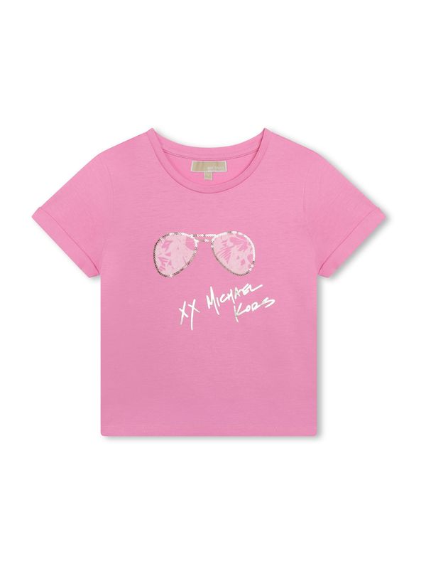 Michael Kors Kids Michael Kors Kids Тениска  розово / светлорозово / сребърно