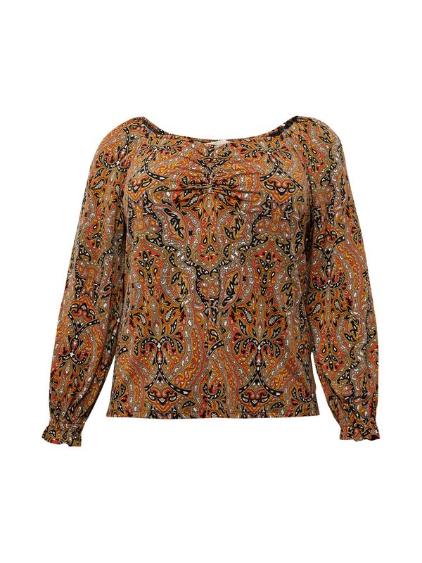 Michael Kors Plus Michael Kors Plus Тениска  светлокафяво / тъмно коралово / светлооранжево / черно