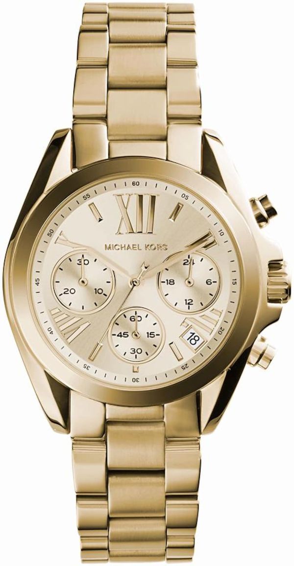 MICHAEL Michael Kors MICHAEL Michael Kors Аналогов часовник 'BRADSHAW'  шампанско / злато