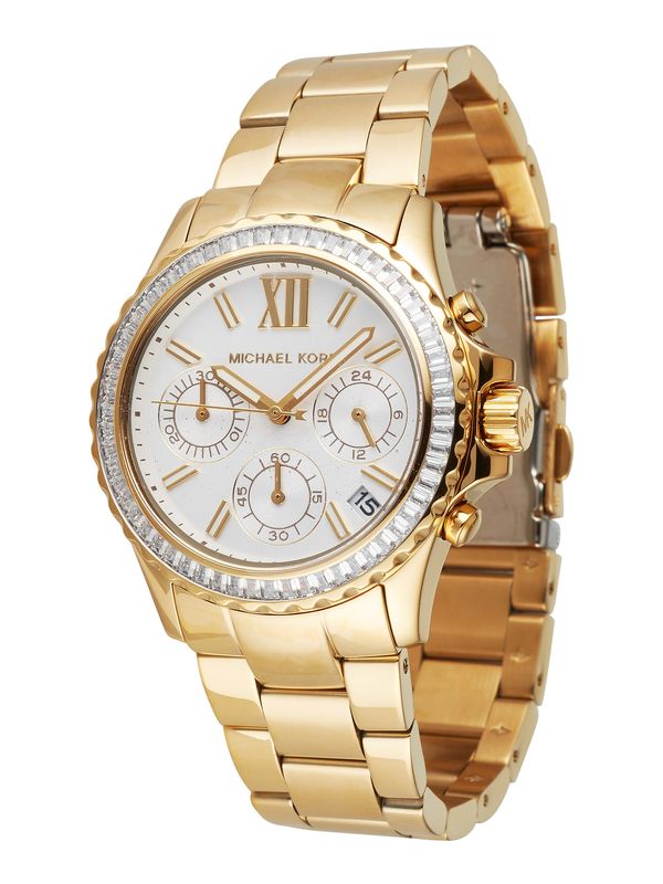 MICHAEL Michael Kors MICHAEL Michael Kors Аналогов часовник 'Everest'  злато / бяло
