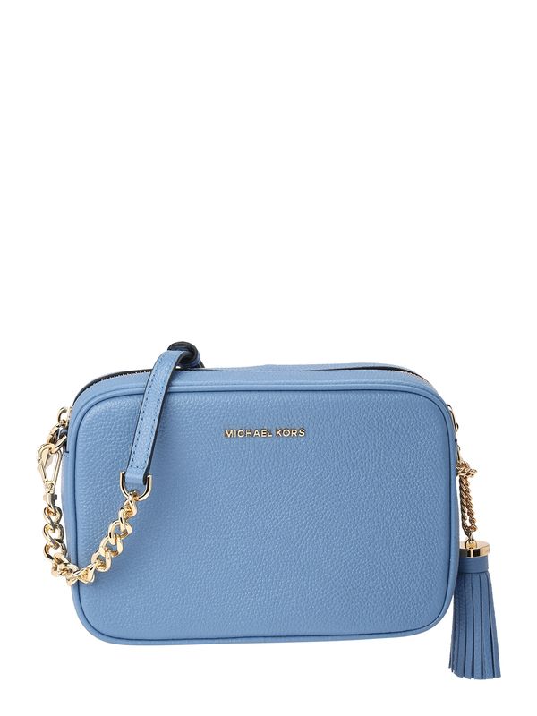 MICHAEL Michael Kors MICHAEL Michael Kors Чанта с презрамки  опушено синьо / злато