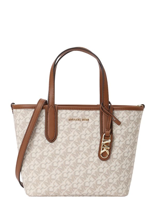 MICHAEL Michael Kors MICHAEL Michael Kors "Чанта тип ""Shopper""" 'ELIZA'  екрю / кафяво / брокат