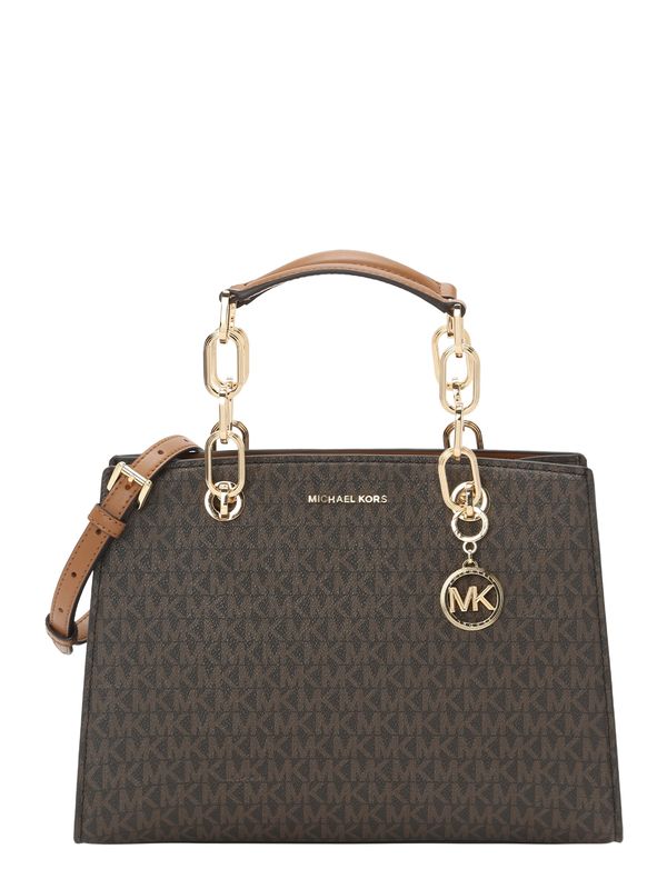 MICHAEL Michael Kors MICHAEL Michael Kors Дамска чанта 'SATCHEL CYNTHIA'  кафяво / тъмнокафяво / злато