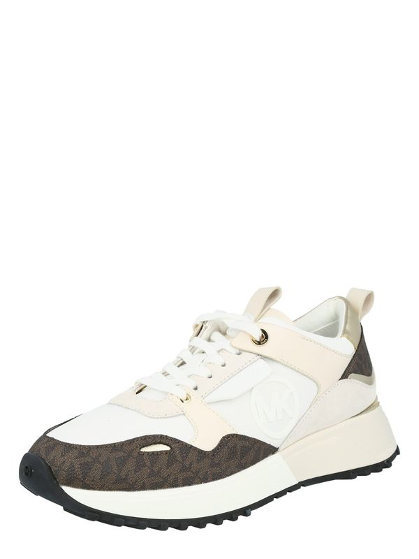 MICHAEL Michael Kors MICHAEL Michael Kors Ниски маратонки 'Theo'  кремаво / кестеняво кафяво / злато / бяло