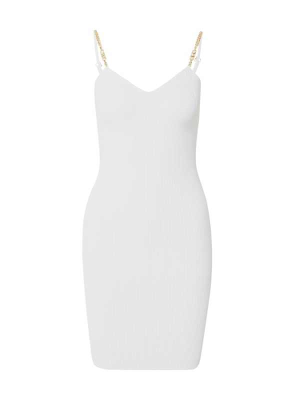 MICHAEL Michael Kors MICHAEL Michael Kors Плетена рокля 'EMPIRE'  злато / бяло