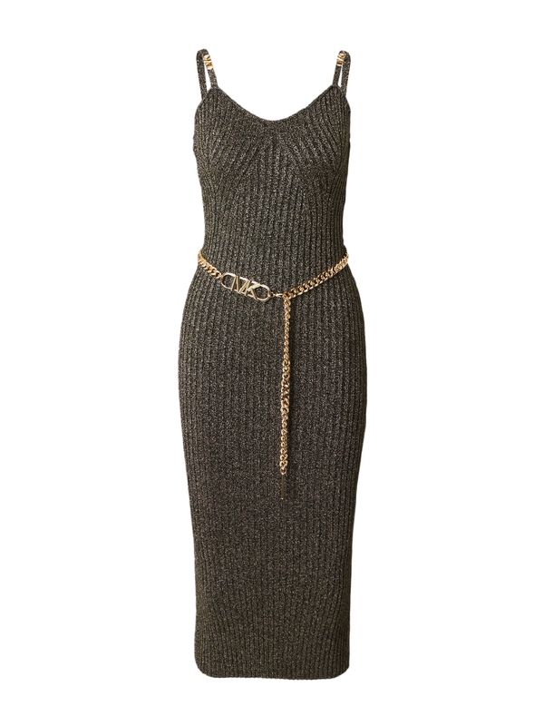 MICHAEL Michael Kors MICHAEL Michael Kors Плетена рокля  злато / черно