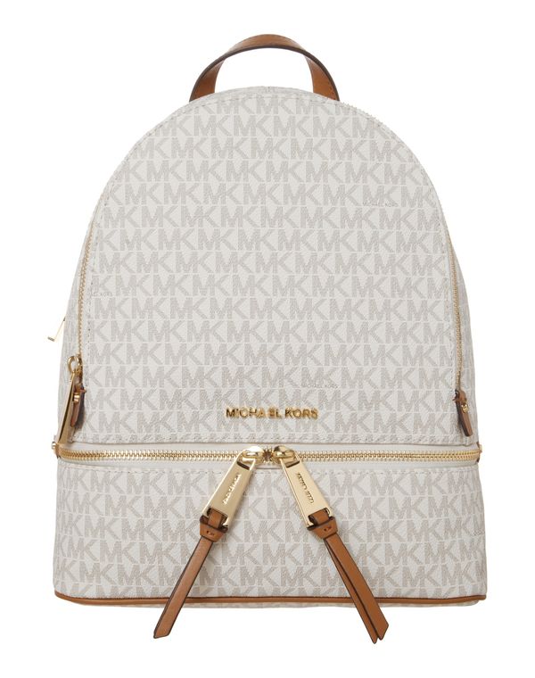 MICHAEL Michael Kors MICHAEL Michael Kors Раница 'Rhea'  карамел / светлосиво / бяло