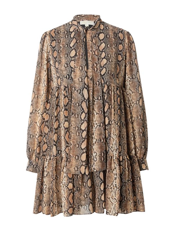 MICHAEL Michael Kors MICHAEL Michael Kors Рокля 'SAT ADDER'  бежово / кафяво / черно