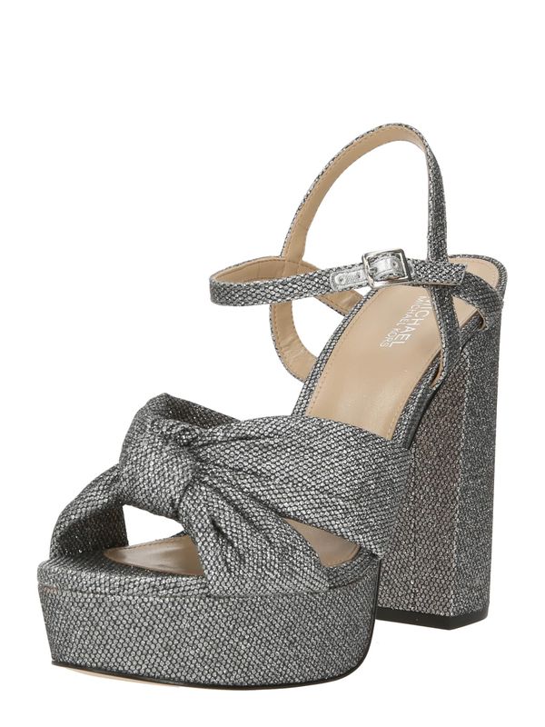 MICHAEL Michael Kors MICHAEL Michael Kors Сандали 'JOSIE'  сребърно сиво / черно