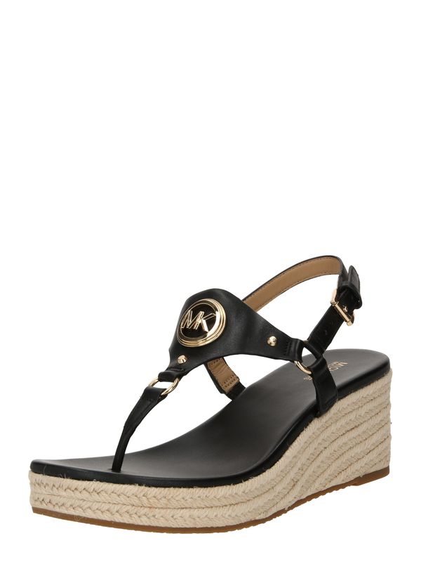 MICHAEL Michael Kors MICHAEL Michael Kors Сандали с разделител за пръстите 'CASEY'  черно