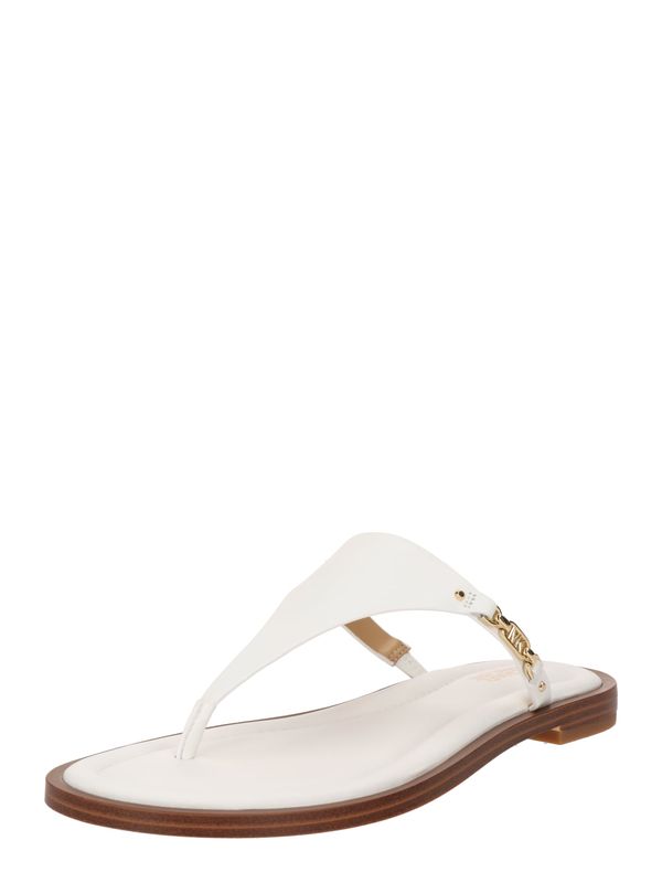 MICHAEL Michael Kors MICHAEL Michael Kors Сандали с разделител за пръстите 'DANIELLA'  естествено бяло