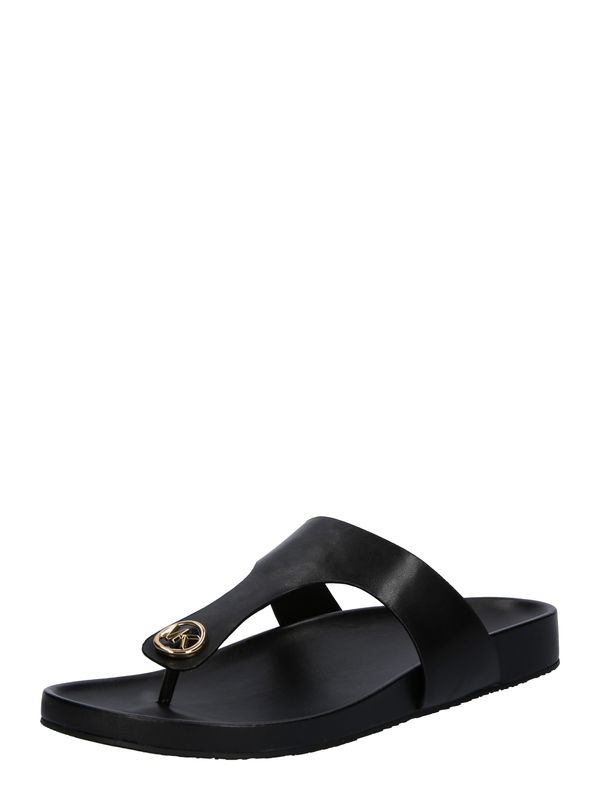 MICHAEL Michael Kors MICHAEL Michael Kors Сандали с разделител за пръстите 'LUCINDA'  черно