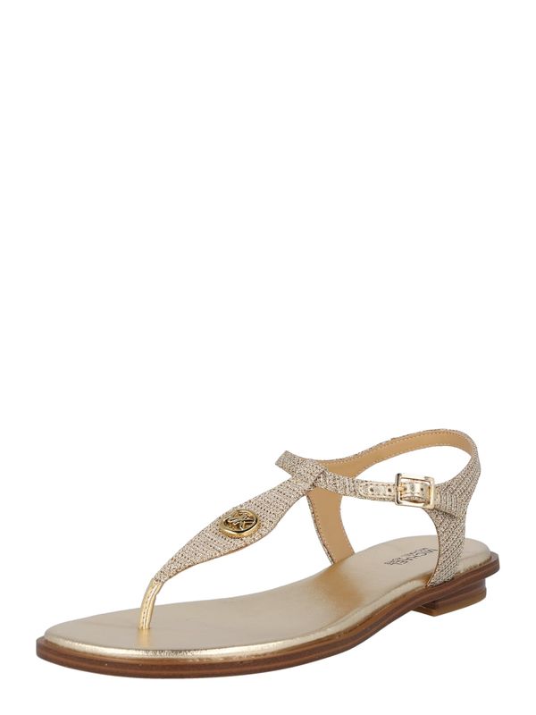 MICHAEL Michael Kors MICHAEL Michael Kors Сандали с разделител за пръстите 'MALLORY'  злато