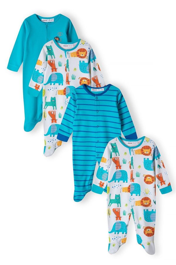 MINOTI MINOTI Комплект пижама  светлосиньо / тъмносиньо / оранжево / бяло