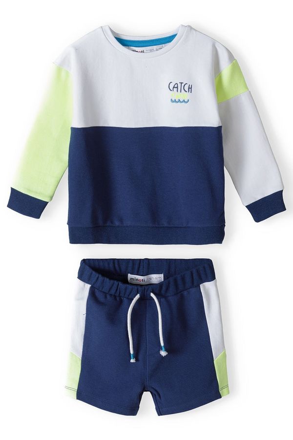 MINOTI MINOTI Комплект  тъмносиньо / неоново зелено / бяло