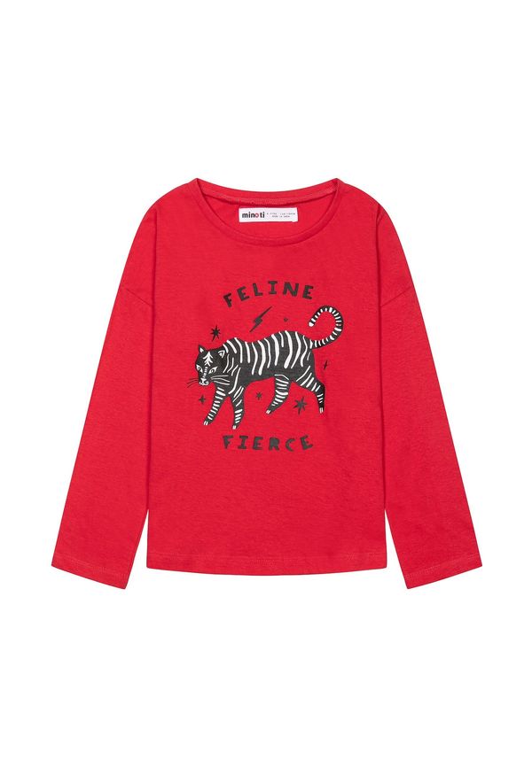 MINOTI MINOTI Тениска  огнено червено / черно / бяло