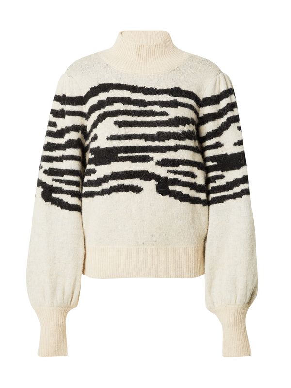 minus minus Пуловер 'Alida'  кремаво / черно