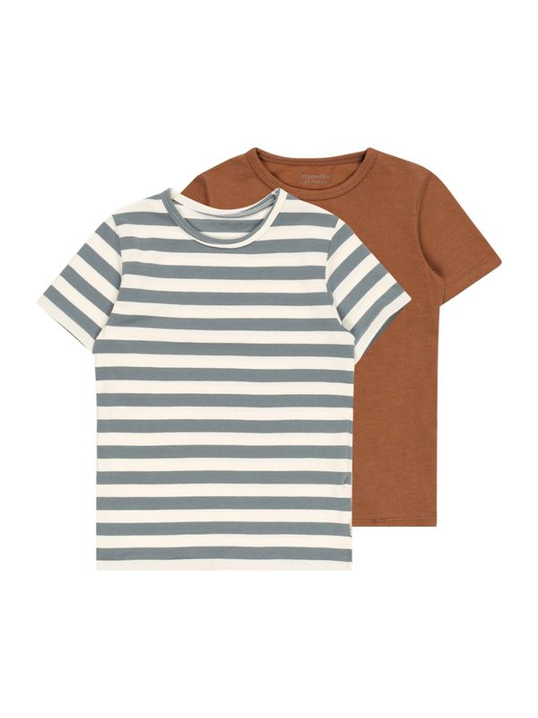 MINYMO MINYMO Тениска  кафяво / петрол / бяло