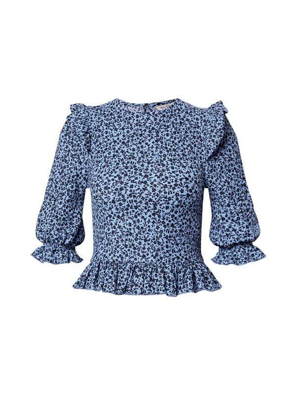 Miss Selfridge Miss Selfridge Блуза 'Ditsy'  светлосиньо / черно