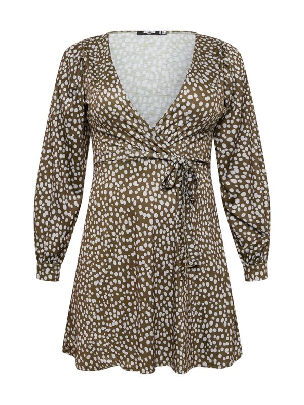 Missguided Plus Missguided Plus Рокля  маслина / бяло