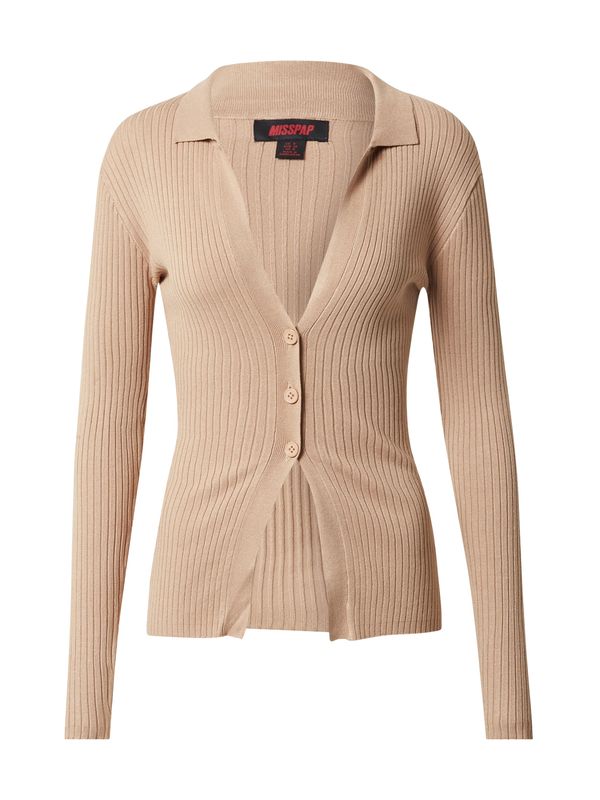 Misspap Misspap Плетена жилетка  светлобежово