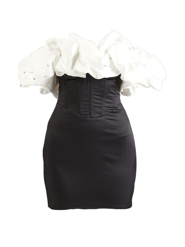 Misspap Misspap Рокля  черно / бяло