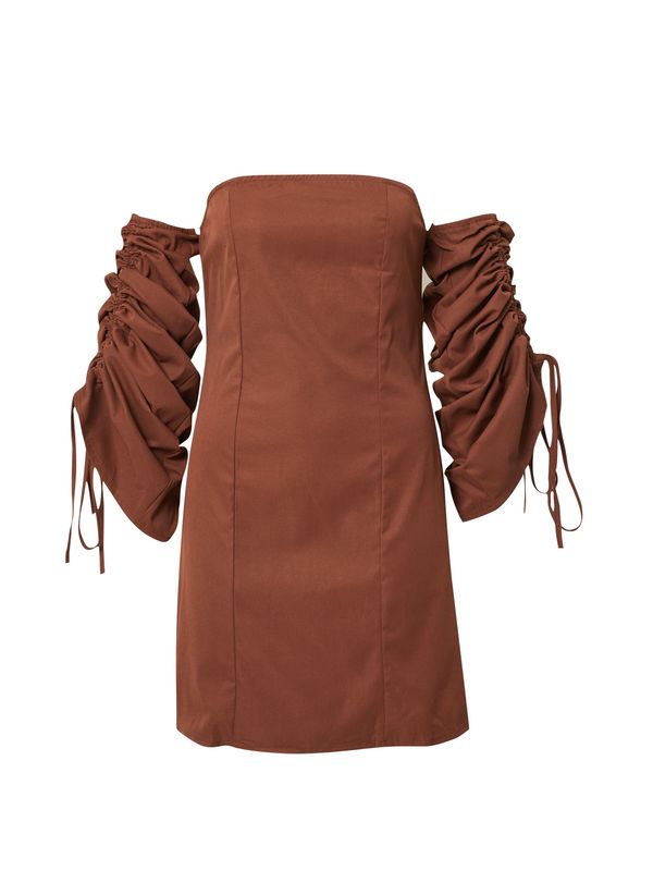 Misspap Misspap Рокля  шоколад