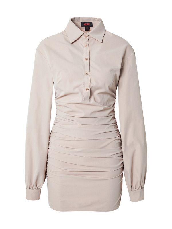 Misspap Misspap Рокля тип риза 'Poplin'  светлосиво