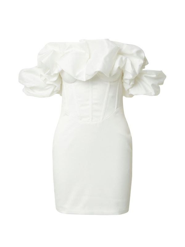 Misspap Misspap Рокля за коктейл  мръсно бяло