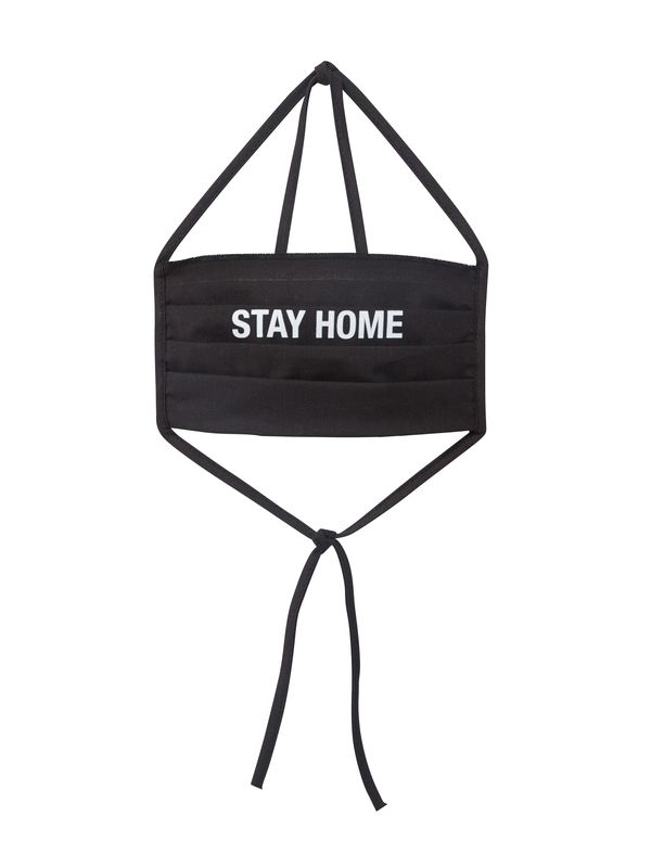 Mister Tee Mister Tee Кърпи 'Stay Home'  черно / бяло