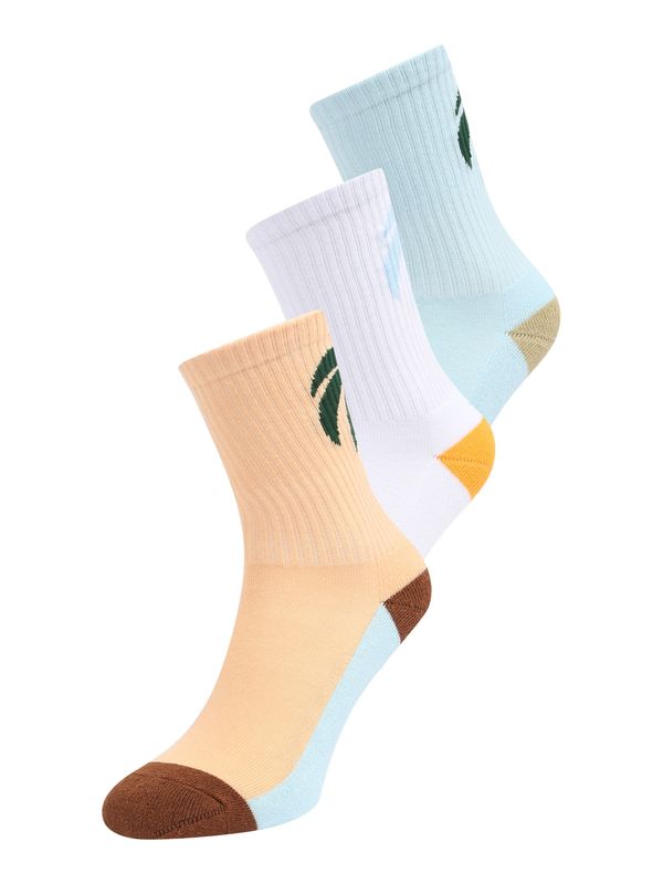 Mister Tee Mister Tee Къси чорапи 'Fancy Palmtree'  светлосиньо / зелено / оранжево / бяло
