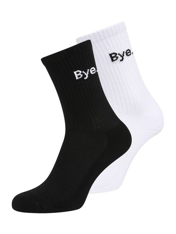 Mister Tee Mister Tee Къси чорапи 'HI - Bye'  черно / бяло
