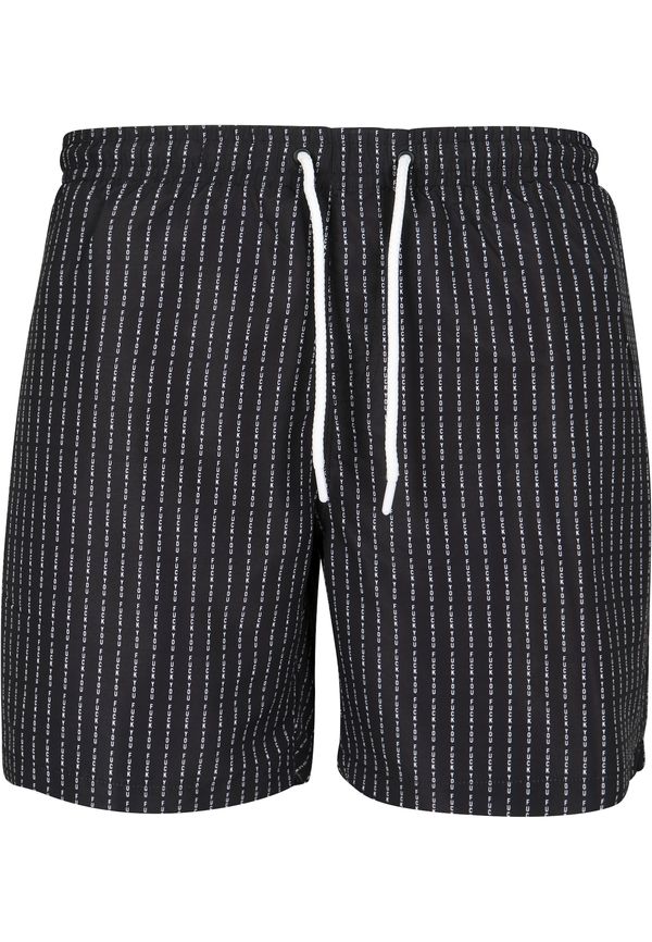 Mister Tee Mister Tee Шорти за плуване 'Fuck You'  черно / бяло