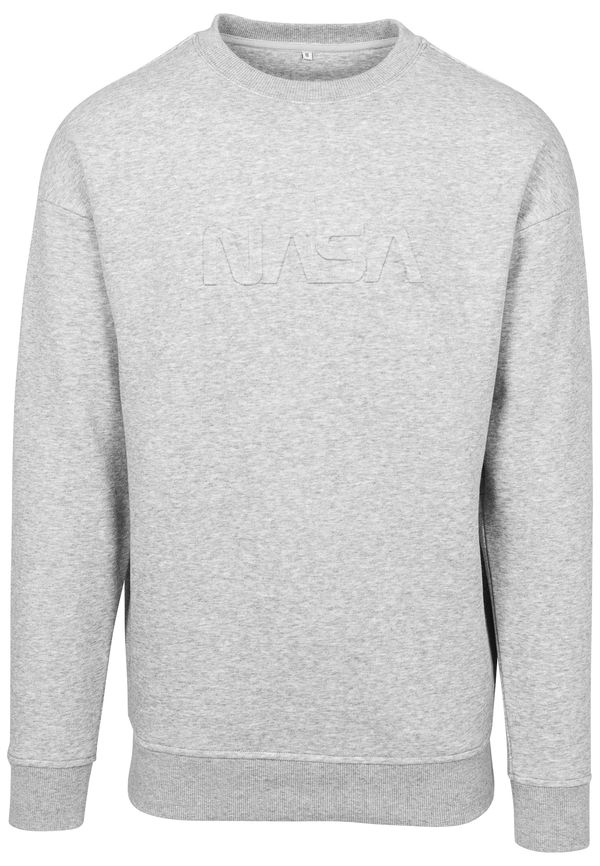 Mister Tee Mister Tee Суичър 'Embossed NASA Worm'  сив меланж