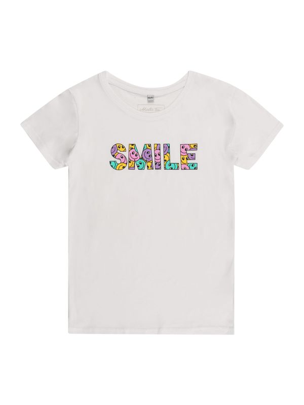 Mister Tee Mister Tee Тениска 'Colorful Smile'  жълто / нефритено зелено / лилав / бяло