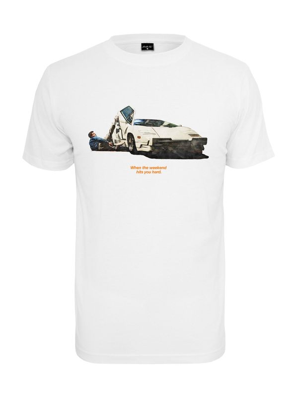 Mister Tee Mister Tee Тениска 'Weekend Wolf'  бежово / синьо / черно / бяло