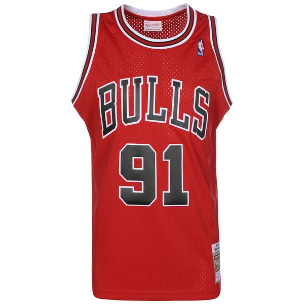 Mitchell & Ness Mitchell & Ness Функционална тениска 'DENNIS RODMAN'  огнено червено / черно / бяло